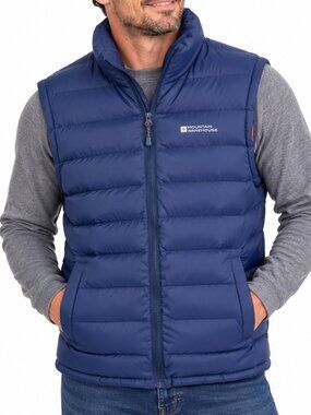 MOUNTAIN WAREHOUSE Seasons II Insulated Puffer Vest Blue Small Outdoor Hiking